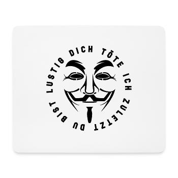 du bist lustig dich töte ich zuletzt - Mousepad (Querformat) - Weiß - Vorne