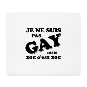 JE NE SUIS PAS GAY - Tapis de souris (format paysage) - blanc - Devant
