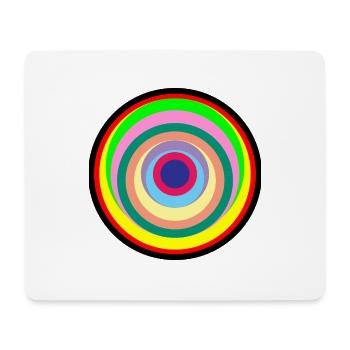 pop art color circles - Mouse Pad (horizontal) - white - Front