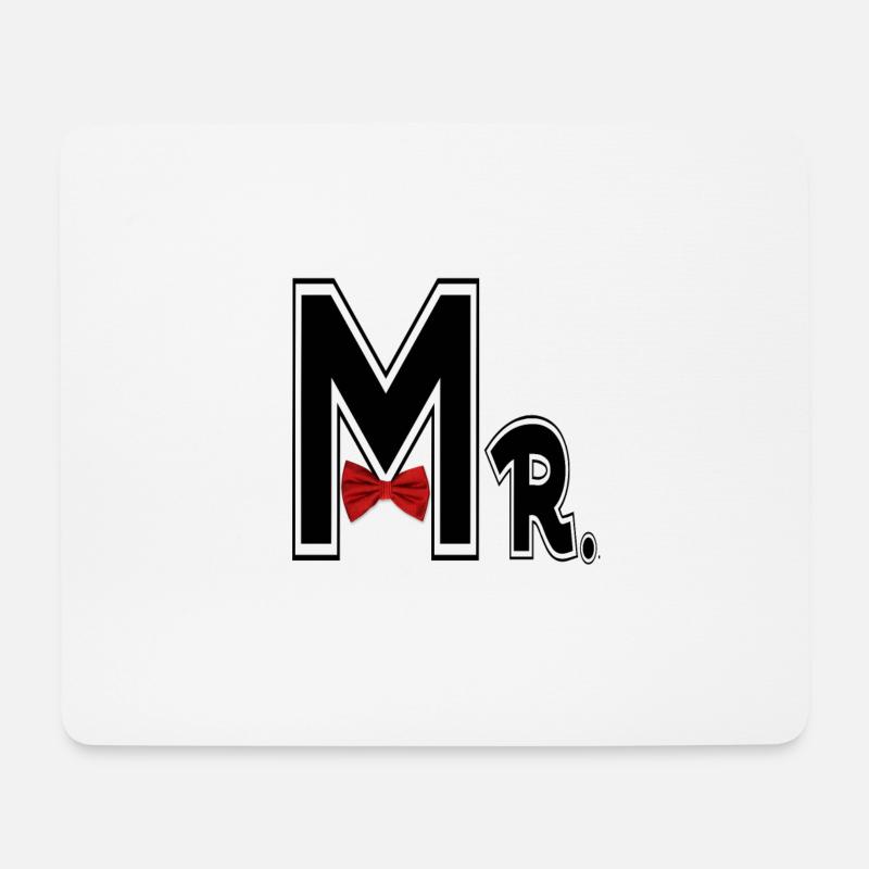 Mr and Mrs - Mousepad (Querformat) - Weiß