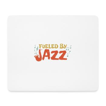 Musique alimentée par l’idée cadeau des amateurs de musique jazz - Tapis de souris (format paysage) - blanc - Devant