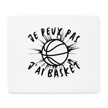 J' PEUX PAS J'AI BASKET - Tapis de souris (format paysage) - blanc - Devant