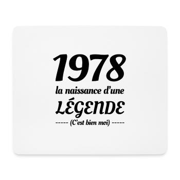 1978 NAISSANCE D’UNE LÉGENDE - Tapis de souris (format paysage) - blanc - Devant
