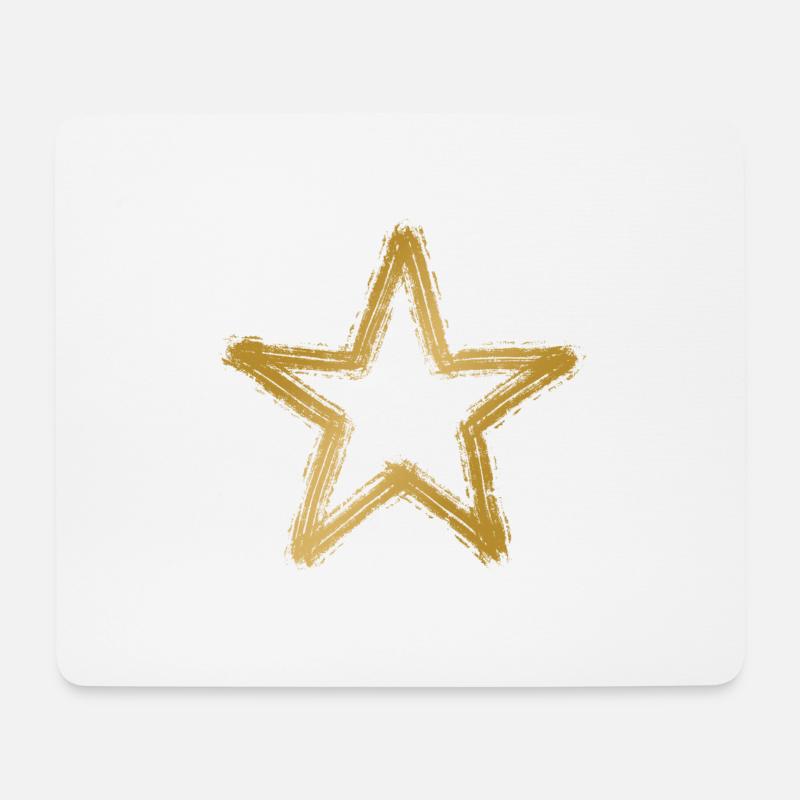 Star gold - Mouse Pad (horizontal) - white