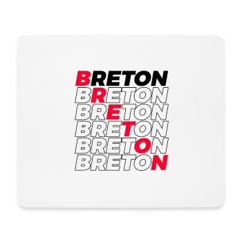 BRETON - Tapis de souris (format paysage) - blanc - Devant
