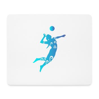 Maori Volleyball Mädchen Volleyballspieler Gift - Mousepad (Querformat) - Weiß - Vorne