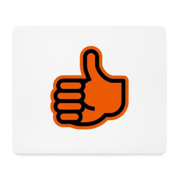 Daumen hoch - Mousepad (Querformat) - Weiß - Vorne