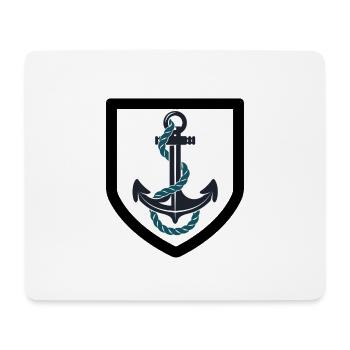 Marine française emblème marine pour marin mer - Tapis de souris (format paysage) - blanc - Devant