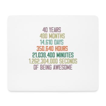 40th Anniversary 1981 Anniversary Gift - Mouse Pad (horizontal) - white - Front