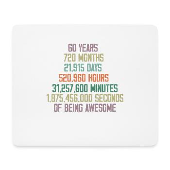 60th Anniversary Birthday Gift - Mouse Pad (horizontal) - white - Front