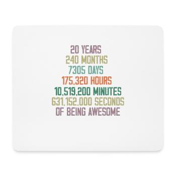 Geschenk zum 20-jährigen Jubiläum zum 20-jährigen Geburtstag - Mousepad (Querformat) - Weiß - Vorne