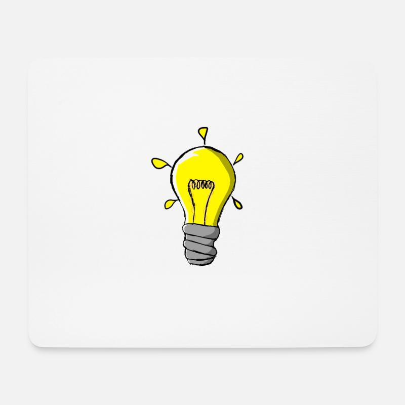 Glühlampe - Mousepad (Querformat) - Weiß