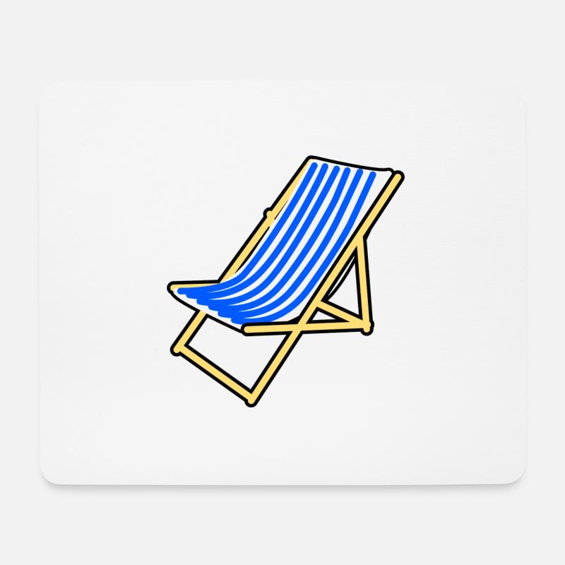 deck chair - Mouse Pad (horizontal) - white