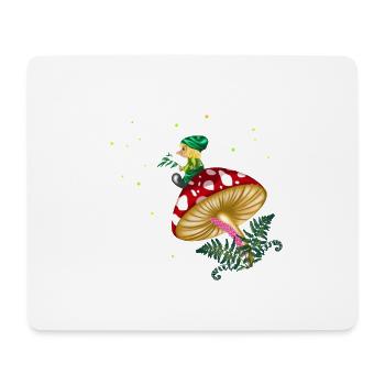 Trolle sitzen auf einem Pilz unter einem - Mousepad (Querformat) - Weiß - Vorne