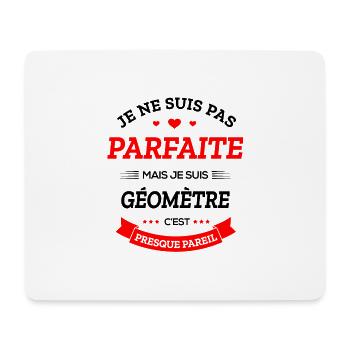 GÉOMÈTRE PARFAITE - Tapis de souris (format paysage) - blanc - Devant