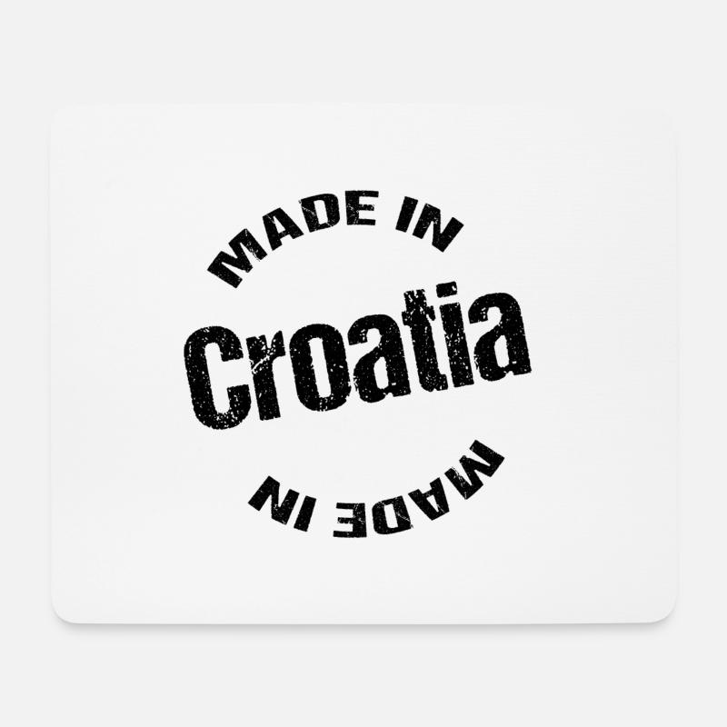 Hergestellt in Kroatien - Mousepad (Querformat) - Weiß