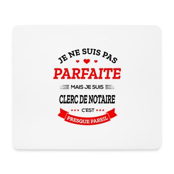 CLERC DE NOTAIRE PARFAITE - Tapis de souris (format paysage) - blanc - Devant