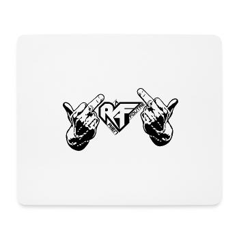 DOUBLE FUCK BLACK r a f Rien a Foutre - Tapis de souris (format paysage) - blanc - Devant
