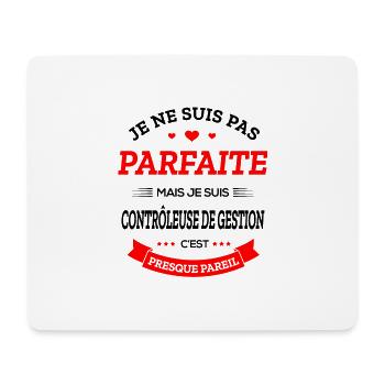 CONTRÔLEUSE DE GESTION PARFAITE - Tapis de souris (format paysage) - blanc - Devant