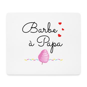 Barbe à papa barbu Idée cadeau original - Tapis de souris (format paysage) - blanc - Devant