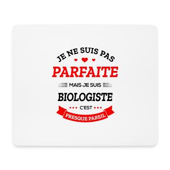 BIOLOGISTE PARFAITE - Tapis de souris (format paysage) - blanc - Devant