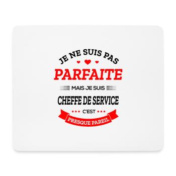 CHEFFE DE SERVICE PARFAITE - Tapis de souris (format paysage) - blanc - Devant