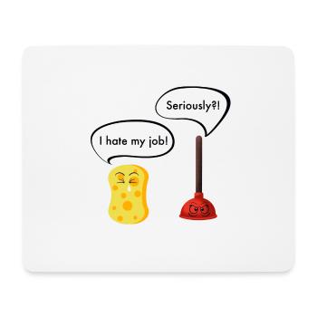 ich hasse meine Arbeit - Mousepad (Querformat) - Weiß - Vorne