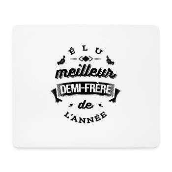 ÉLU MEILLEUR DEMI-FRÈRE DE L'ANNÉE - Tapis de souris (format paysage) - blanc - Devant