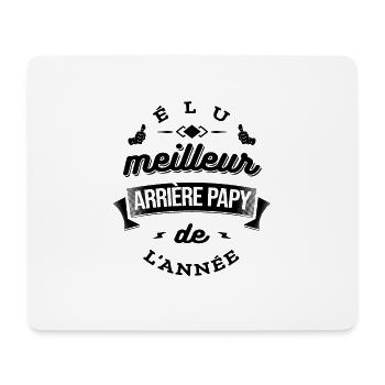 ÉLU MEILLEUR ARRIÈRE PAPY DE L'ANNÉE - Tapis de souris (format paysage) - blanc - Devant