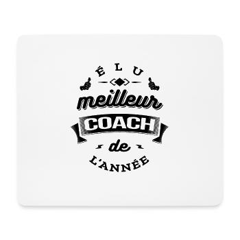 ÉLU MEILLEUR COACH DE L'ANNÉE - Tapis de souris (format paysage) - blanc - Devant