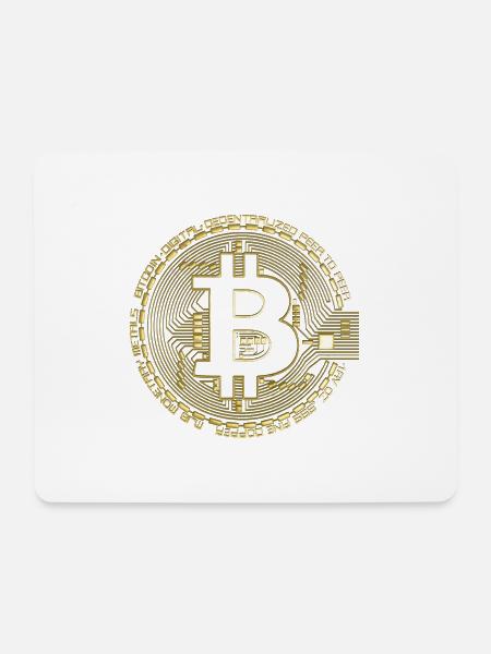 Bitcoin Gold - Mousepad (Querformat) - Weiß