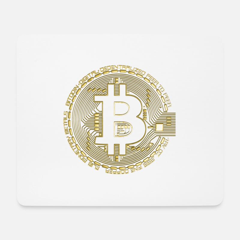 Bitcoin Gold - Mousepad (Querformat) - Weiß