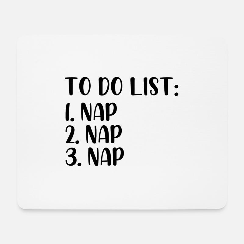 To do list nap - Mousepad (Querformat) - Weiß