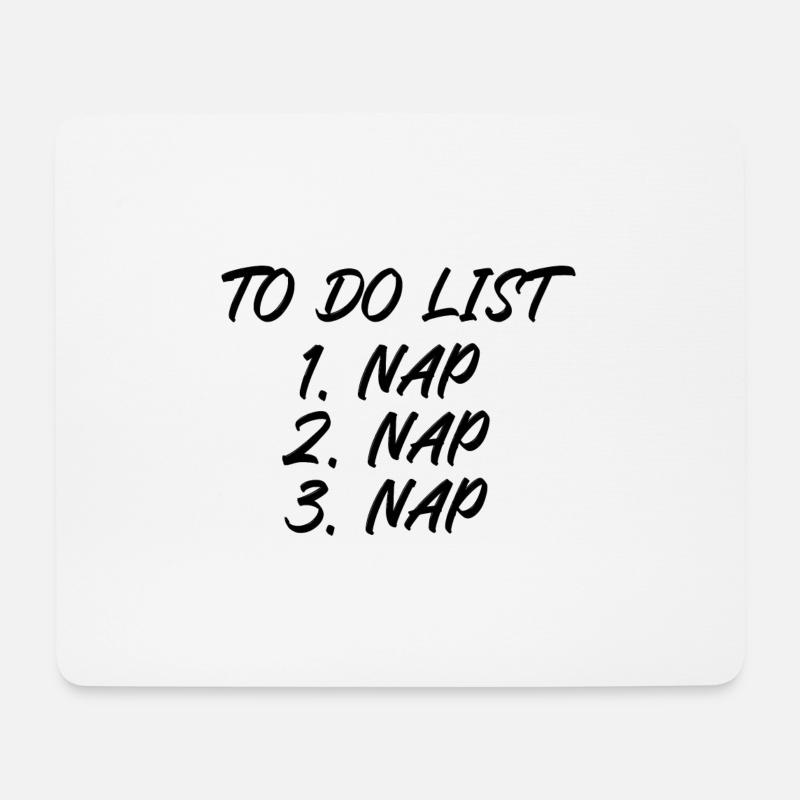 To do list nap - Mousepad (Querformat) - Weiß