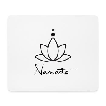 Namaste Orchidee -T-Shirt - Mousepad (Querformat) - Weiß - Vorne