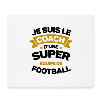 COACH D'UNE SUPER ÉQUIPE DE FOOTBALL - Tapis de souris (format paysage) - blanc - Devant