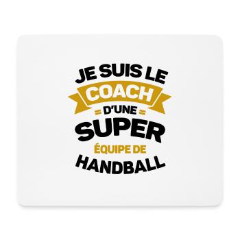 COACH D'UNE SUPER ÉQUIPE DE HANDBALL - Tapis de souris (format paysage) - blanc - Devant