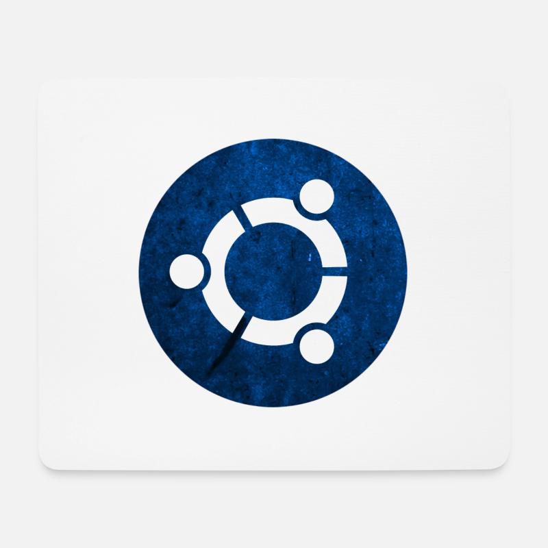 Ubuntu en bleu bleu - Tapis de souris (format paysage) - blanc