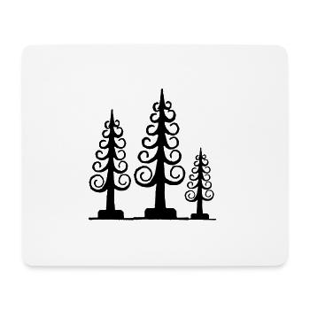 sapin sculpté, chip tree, Monts Métallifères - Tapis de souris (format paysage) - blanc - Devant