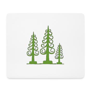 Span tree, carved tree - Mouse Pad (horizontal) - white - Front