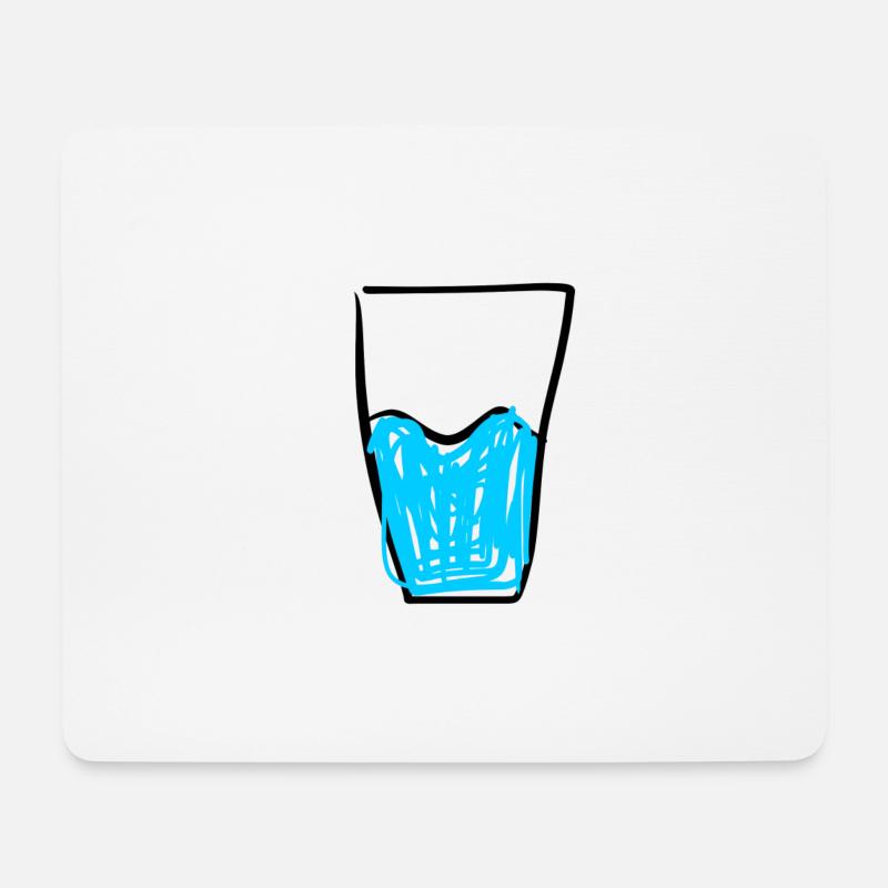 trinken wasser - Mousepad (Querformat) - Weiß