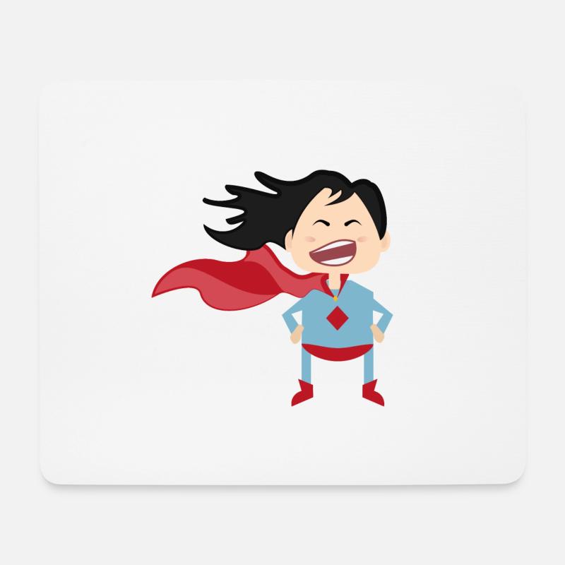 Superheldin - Mousepad (Querformat) - Weiß