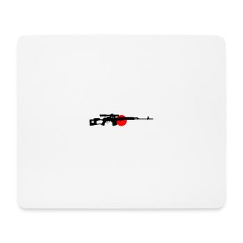 Sniper saying sport shooter hunter - Mouse Pad (horizontal) - white - Front
