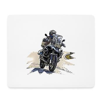 Adventure Bike Curve - Mouse Pad (horizontal) - white - Front