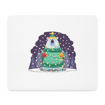 Weihnachtseisbär. - Mousepad (Querformat) - Weiß - Vorne