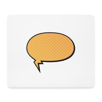 sprechblase rund geschenkidee - Mousepad (Querformat) - Weiß - Vorne
