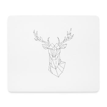Poligon Deer - Mouse Pad (horizontal) - white - Front