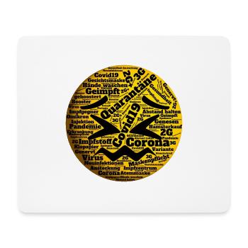 Corona Emoji Covid19 Nerverei - Mousepad (Querformat) - Weiß - Vorne