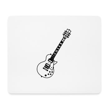 Gitarren-Strichzeichnung - Mousepad (Querformat) - Weiß - Vorne
