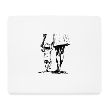 Mutter und Sohn - Sohn und Mutter - Mousepad (Querformat) - Weiß - Vorne